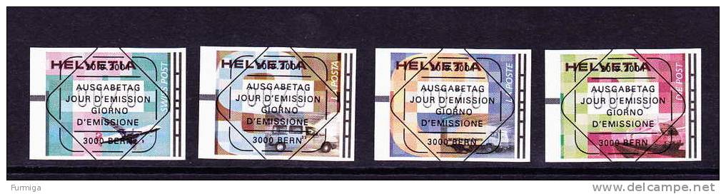 Schweiz Automatenmarken 2001 7-10 - Gestempelt ETS - Automatic Stamps