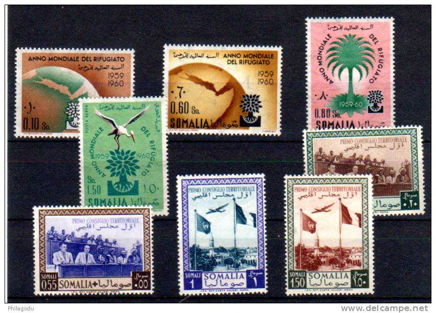 Somalie Italienne 1951-60, Année Du Réfugié, 219 / 222 – 277 / 279- A 83*, Cote 29 € - Réfugiés