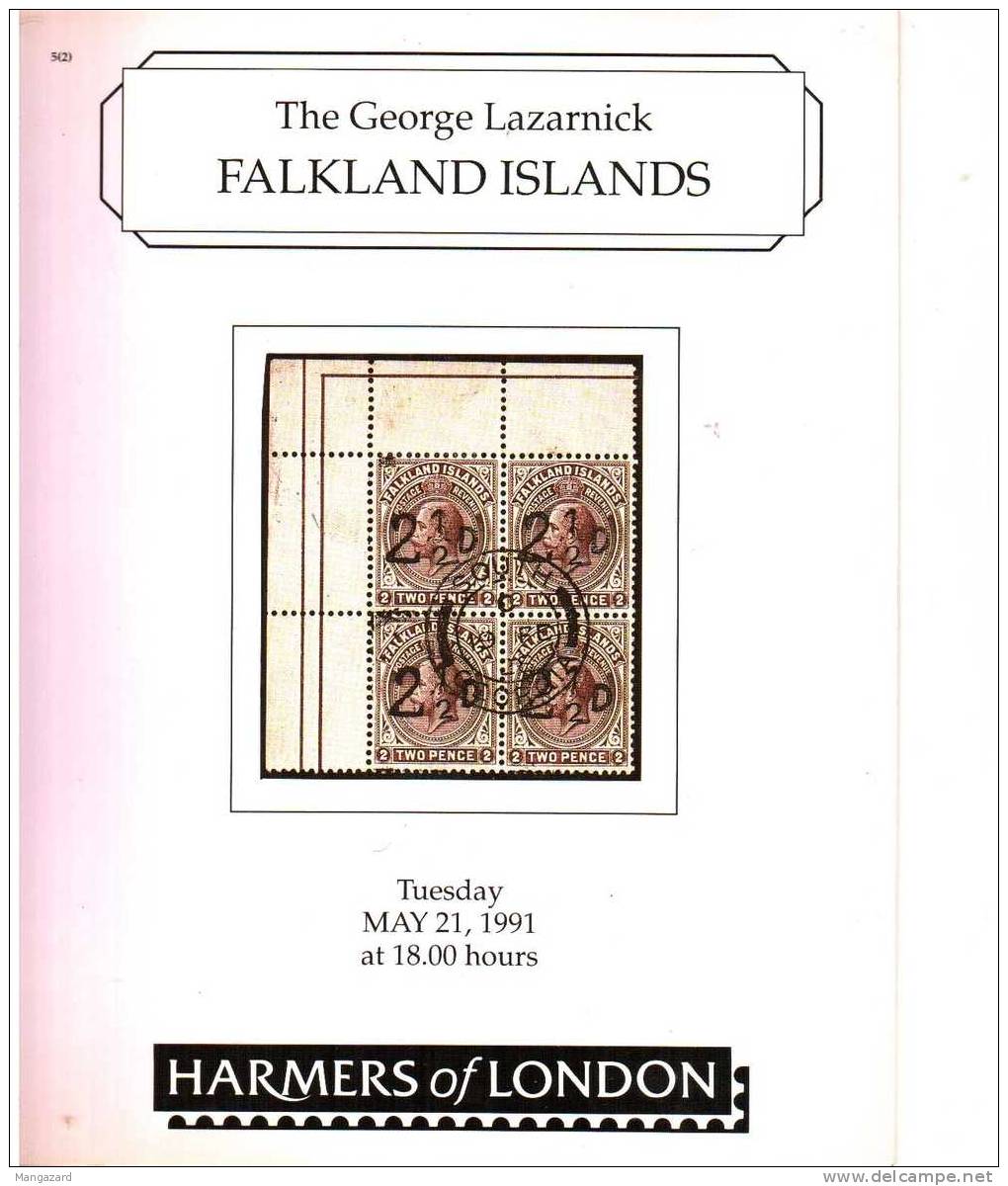 FALKLAND ISLANDS  The George Lazarnick Collection Harmers 1991 WITH Prices Realised - Auktionskataloge