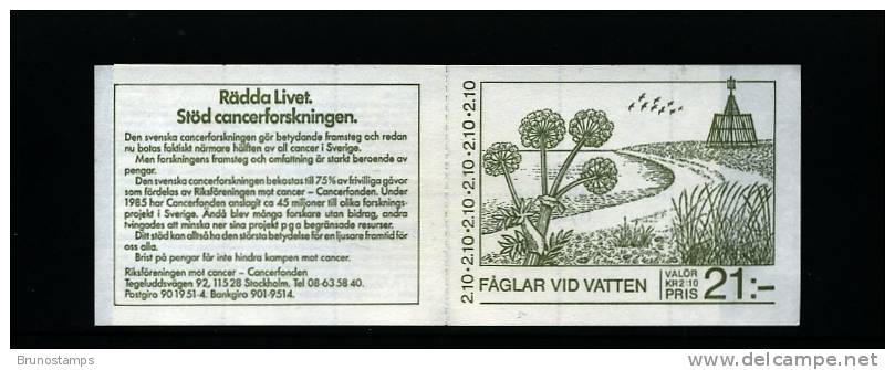 SWEDEN/SVERIGE - 1986  WATERBIRDS   BOOKLET    MINT NH - 1981-..