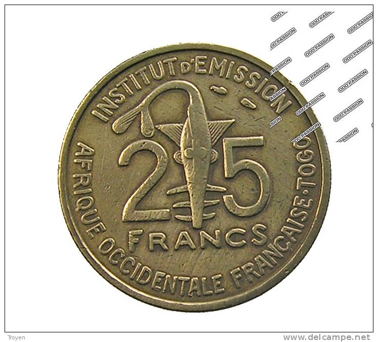 Togo - 25 Francs - 1957 - Br.Alu - TB - - Togo
