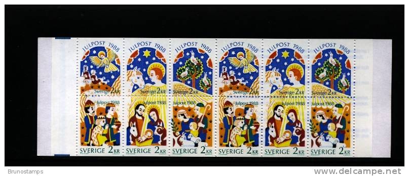 SWEDEN/SVERIGE - 1988  CHRISTMAS  BOOKLET    MINT NH - 1981-..