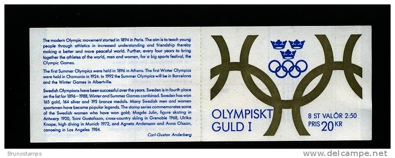 SWEDEN/SVERIGE - 1991  OLYMPIC GAMES WINNERS  BOOKLET    MINT NH - 1981-..