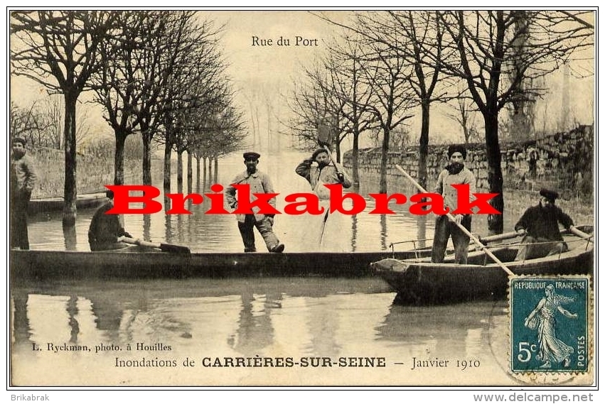 .Carte Postale CARRIERES SUR SEINE CARRIERES SAINT DENIS Inondation - Carrières-sur-Seine