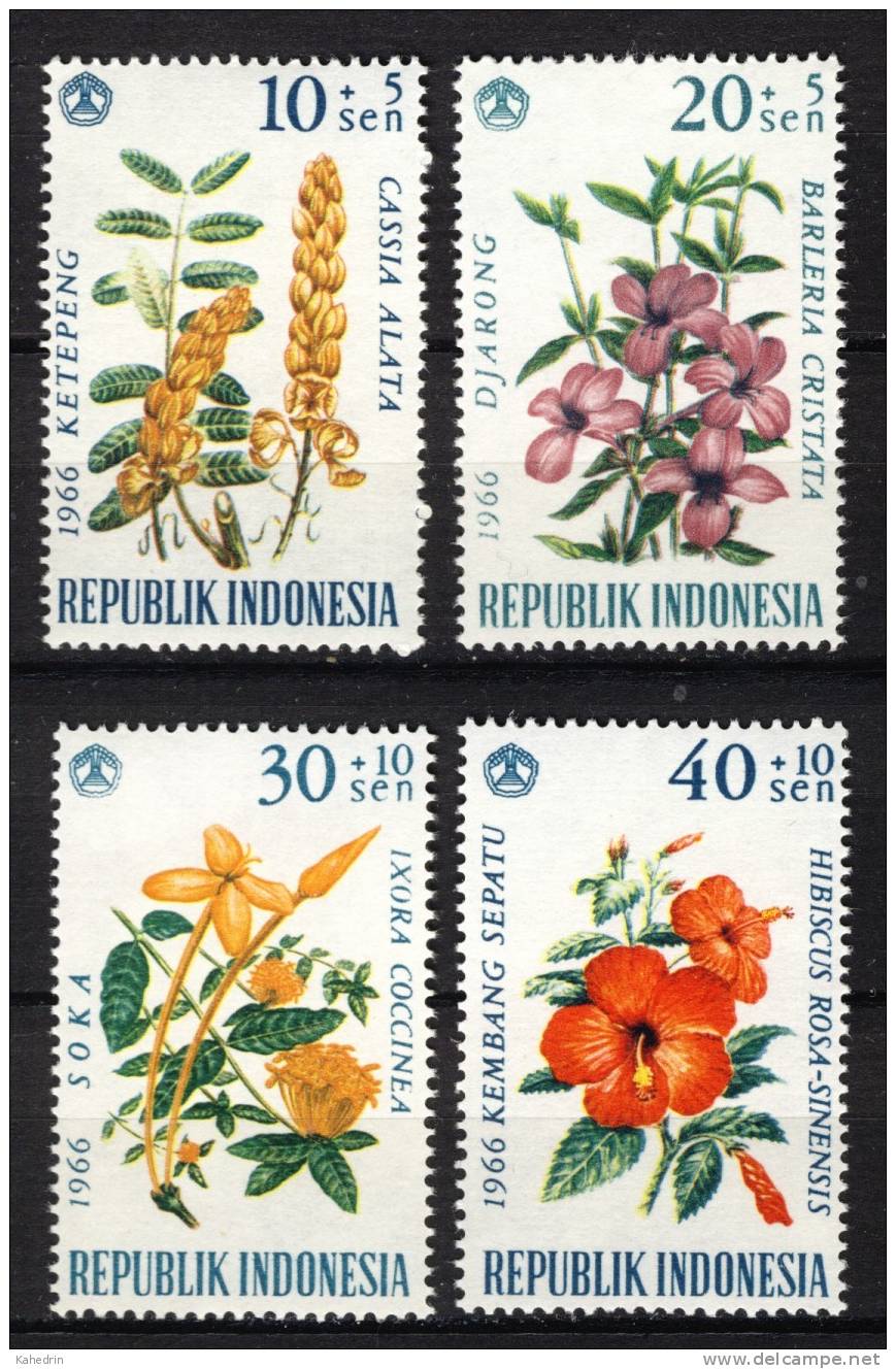 Indonesia 1966, Flowers (MNH) - Indonesia