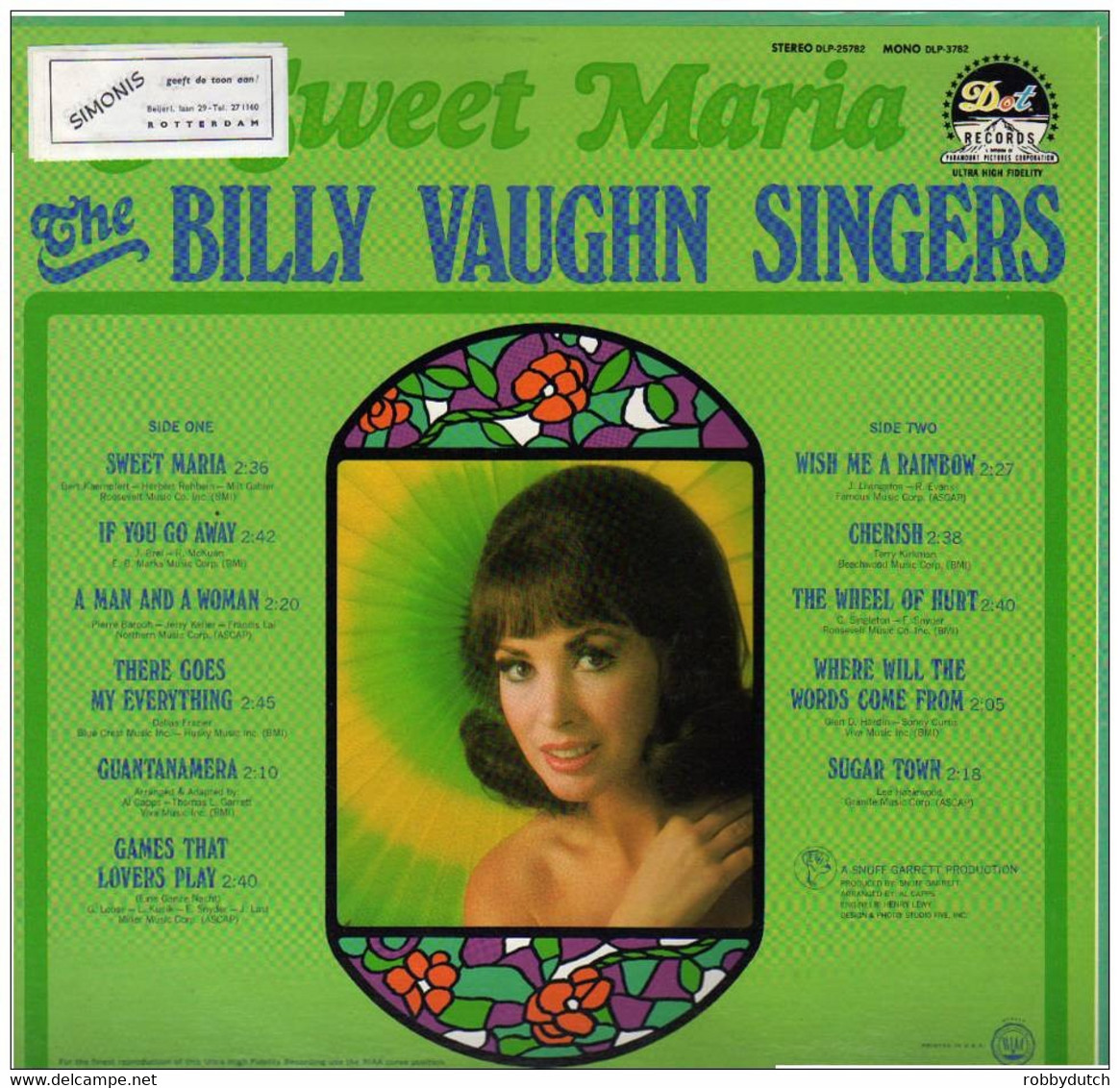 * LP *  BILLY VAUGHN SINGERS - SWEET MARIA (USA 1967) - Andere - Engelstalig