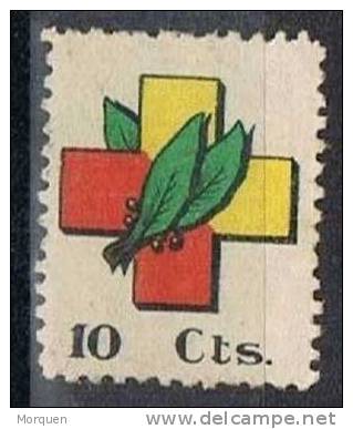 Viñeta Pro Hospitales 10 Cts, Guerra Civil * - Spanish Civil War Labels