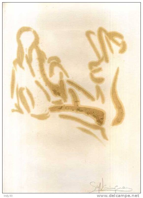 -  SYLVAIN GEORGES . NUS ACCROUPIS . HUILE SUR PAPIER SIGNE ET CONTRE SIGNE - Huiles