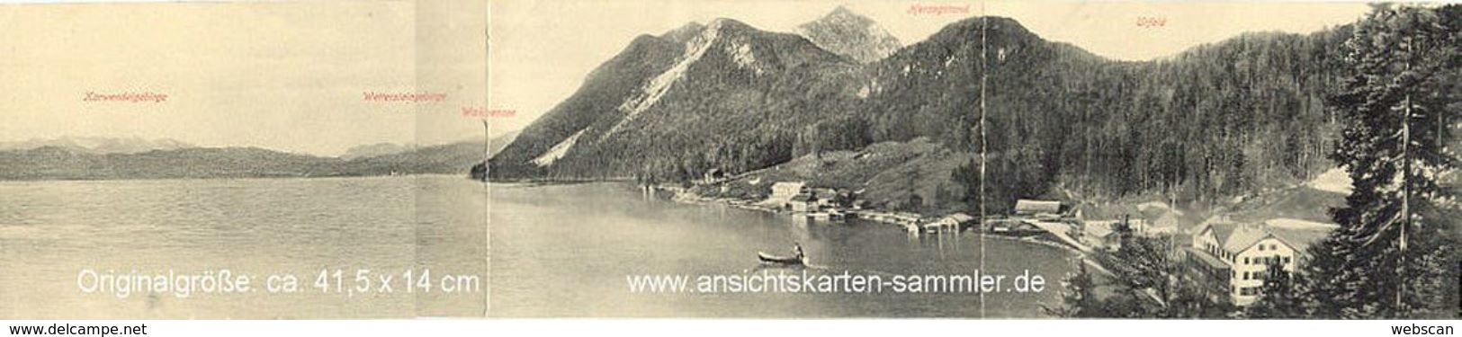 Dreifach-AK Postkarte Kochel Am See Panorama Urfeld Walchensee  ~1905 #19 - Bad Toelz