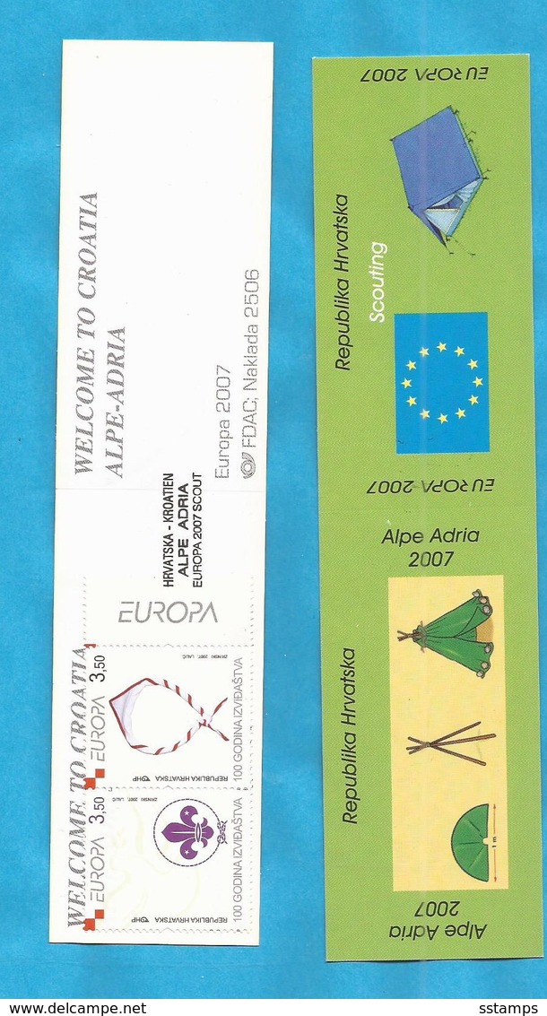 2007 805-06  EUROPA CEPT SCOUTS CROAZIA KROATIEN ALPE-ADRIA  PFADFINDER  BOOKLET INTERESSANTE - Ungebraucht