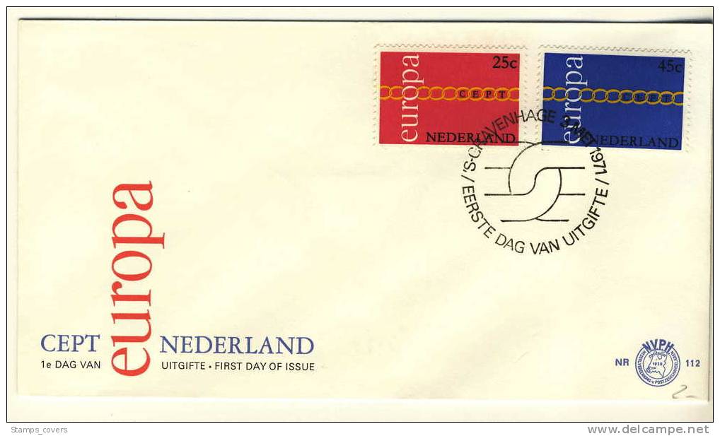 NETHERLAND FDC MICHEL 963/64 EUROPA 1971 - 1971