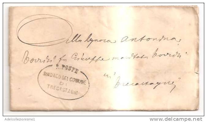 51395)lettera Sindaco Di Trecastegni Del 26/03/1902 + Annullo - Marcophilia