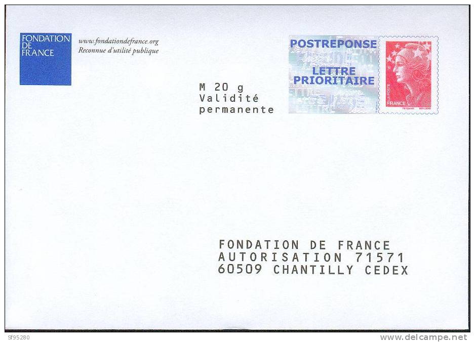 PAP REPONSE BEAUJARD FONDATION DE FRANCE 10P281 - Listos Para Enviar: Respuesta /Beaujard