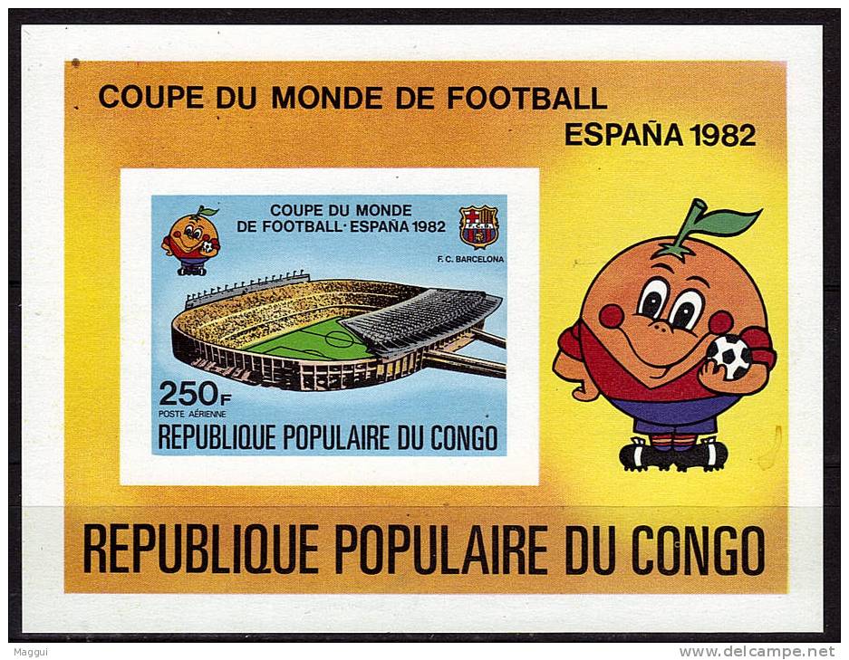 CONGO  BF 24  * *   NON DENTELE  CARTONNE Cup 1982  Football  Soccer  Fussball - 1982 – Espagne