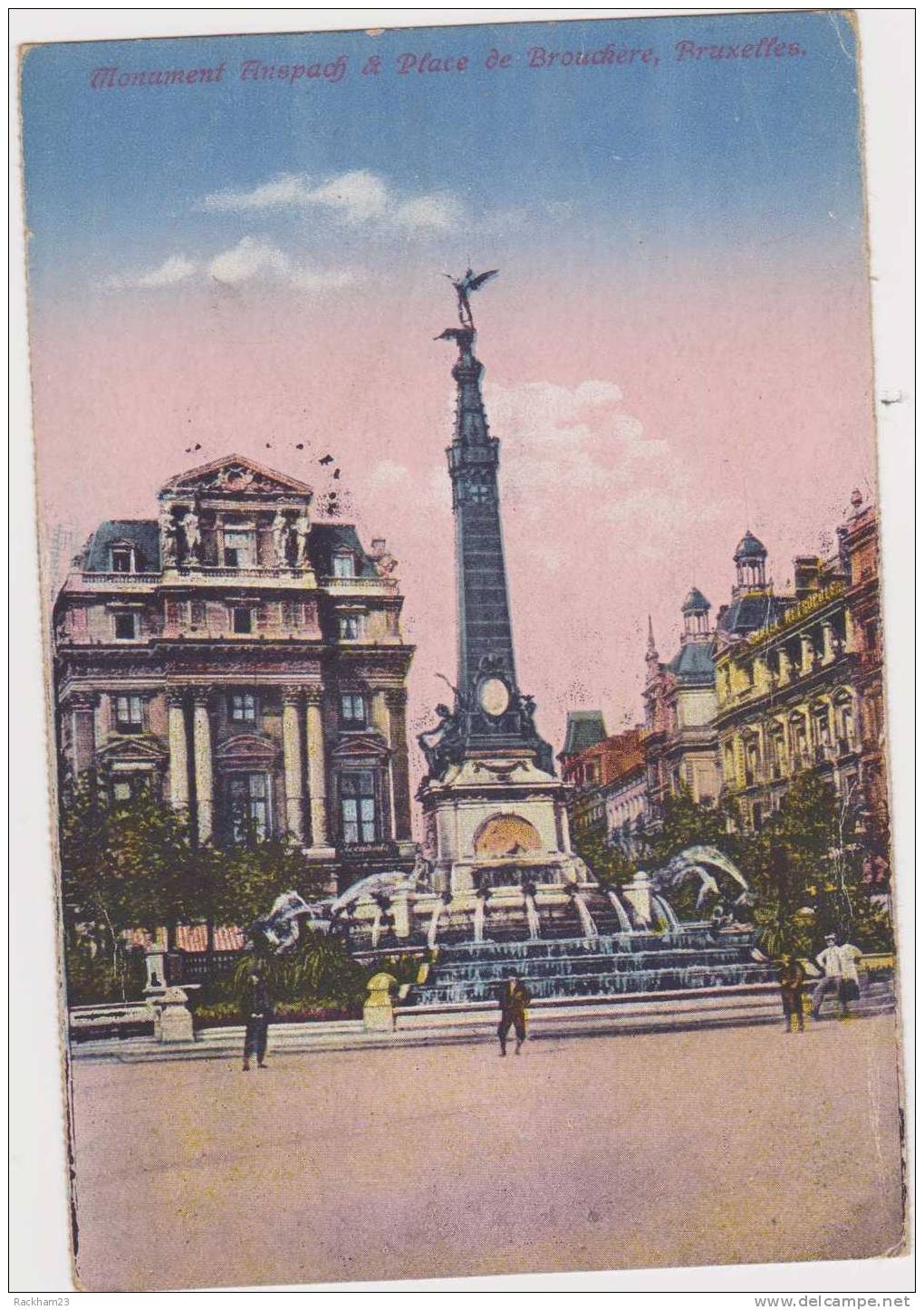 Monument Anspach - Place De Brouckere- Brussel-Bruxelles Midi-perfekte Staat! - Famous People