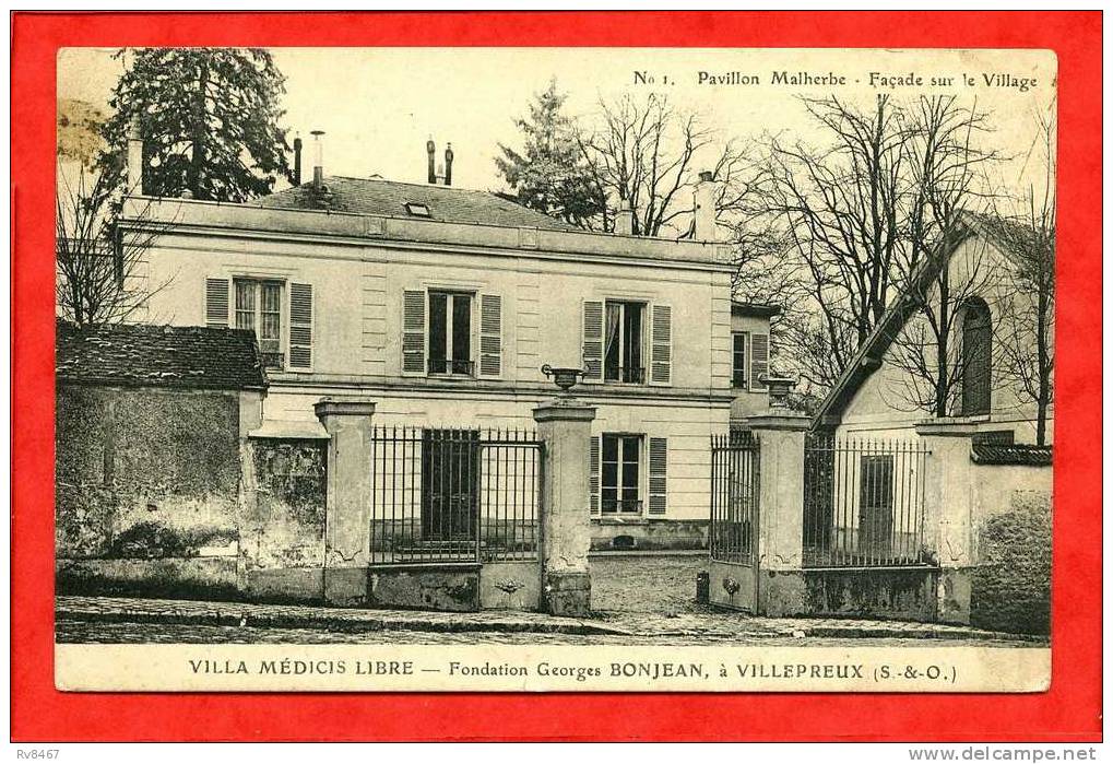 * N°1. Pavillon Malherbe-Façade Sur Le Village-VILLA MEDICIS LIBRE-Fondation Georges BONJEAN à VILLEPREUX - Villepreux