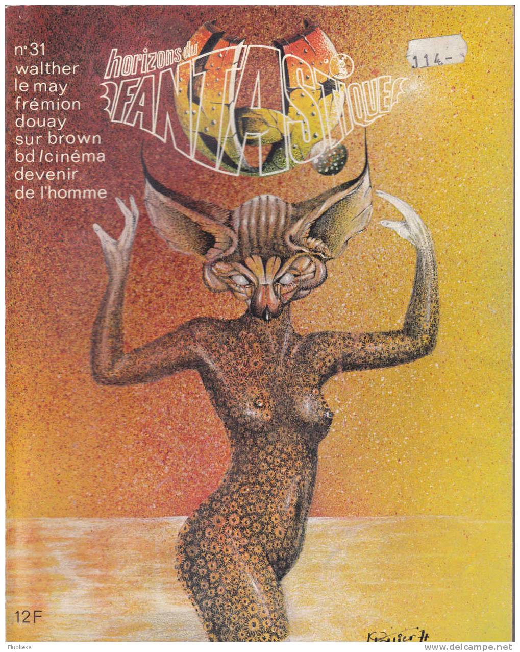 Horizons Du Fantastique 31 Janvier 1975 Couverture Jean-Marc Patier - Fanzines