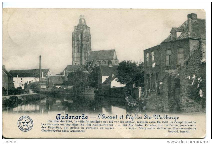 Oudenaarde Audenarde, La Belgique Historique (Desaix) Escaut Et Eglise Ste Walburge, Puntstempel - Oudenaarde