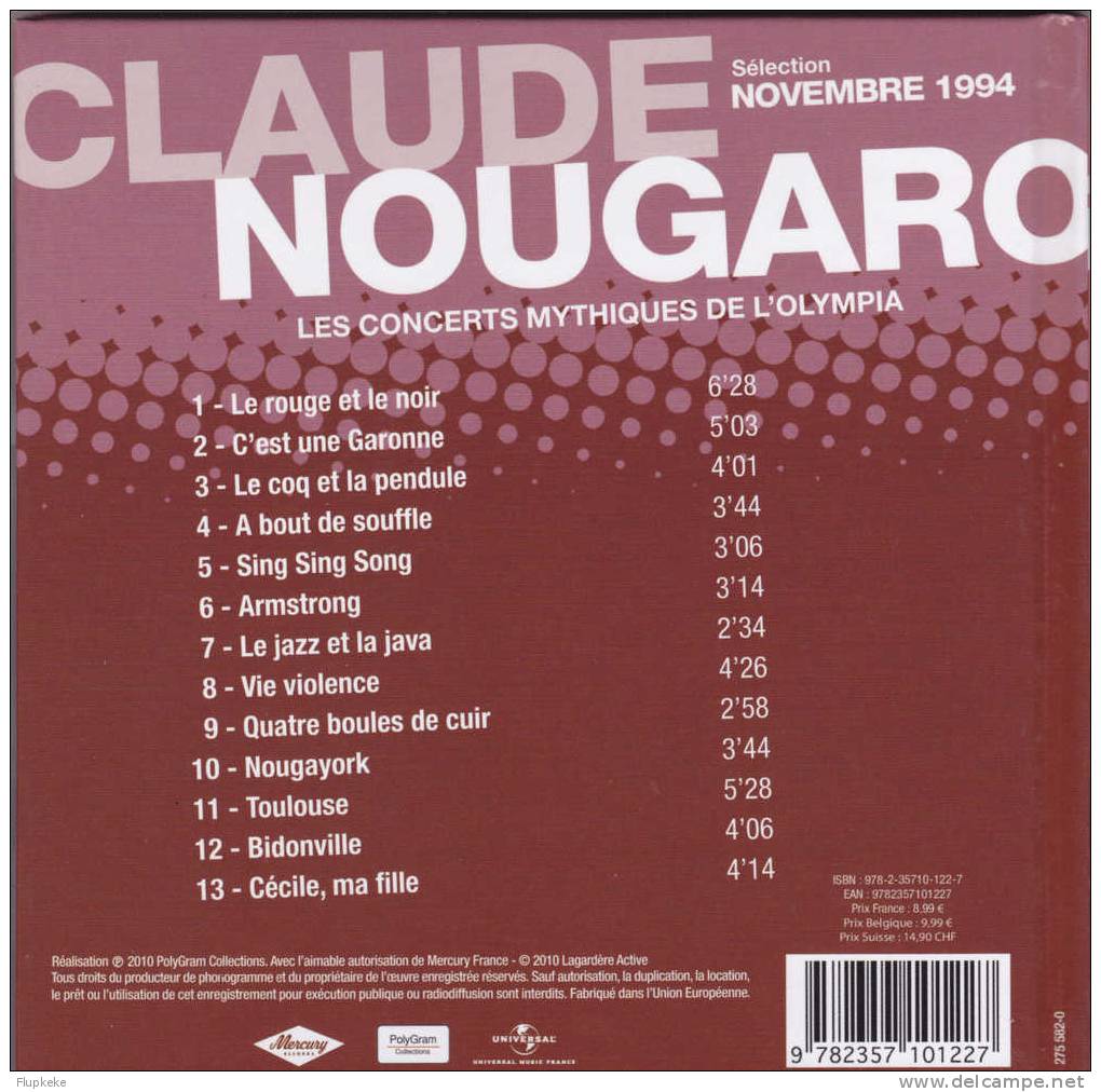 Les Concerts Mythiques De L´Olympia Claude Nougaro Novembre 1994 Cd + Livre HFA 2010 - Andere - Franstalig