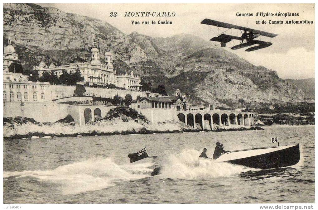 MONTE CARLO MONACO Course De Canots Automobiles Aviation Hydro-aéroplanes - Otros & Sin Clasificación
