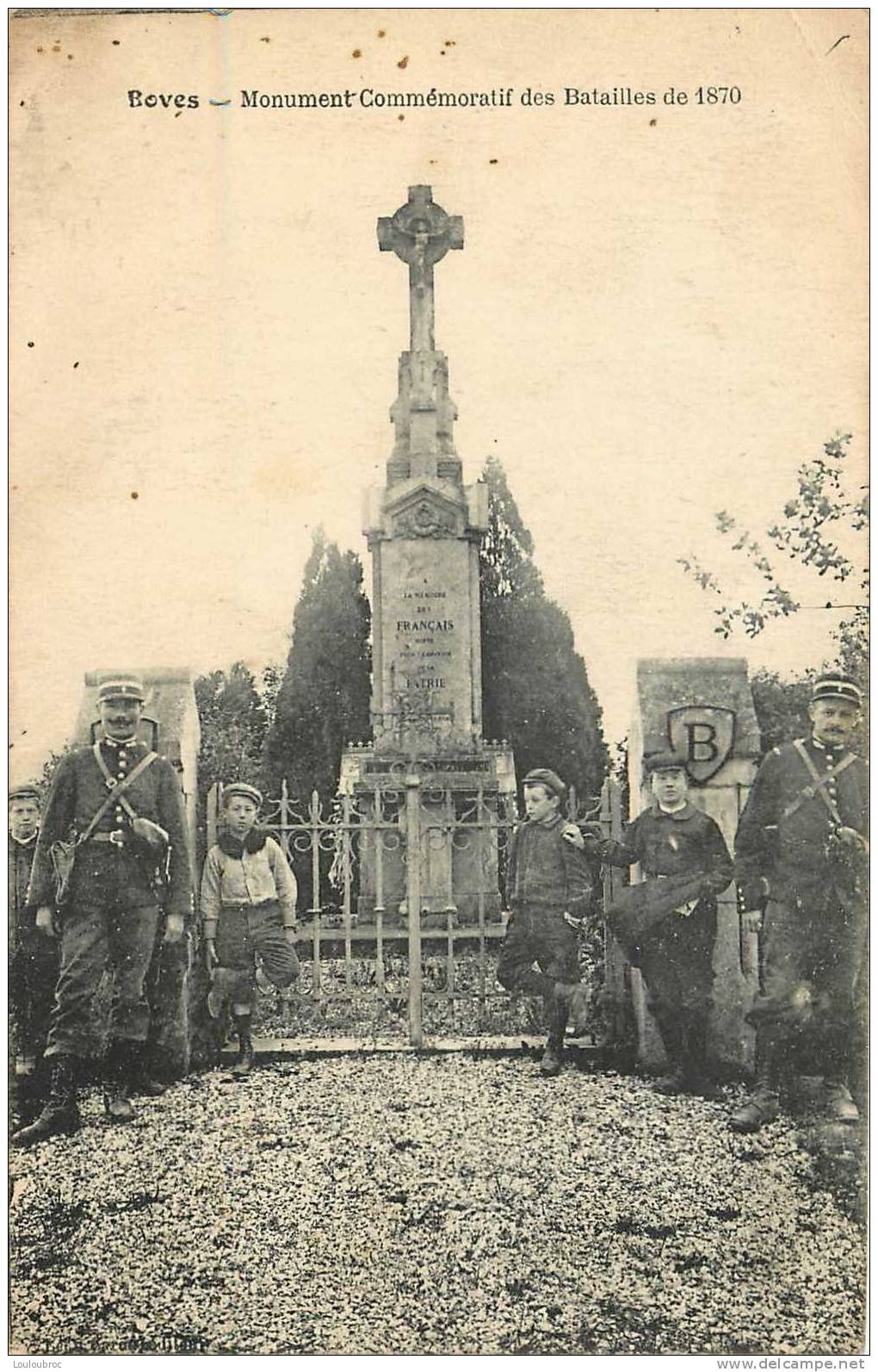 80 BOVES MONUMENT COMMEMORATIF DES BATAILLES DE 1870 - Boves