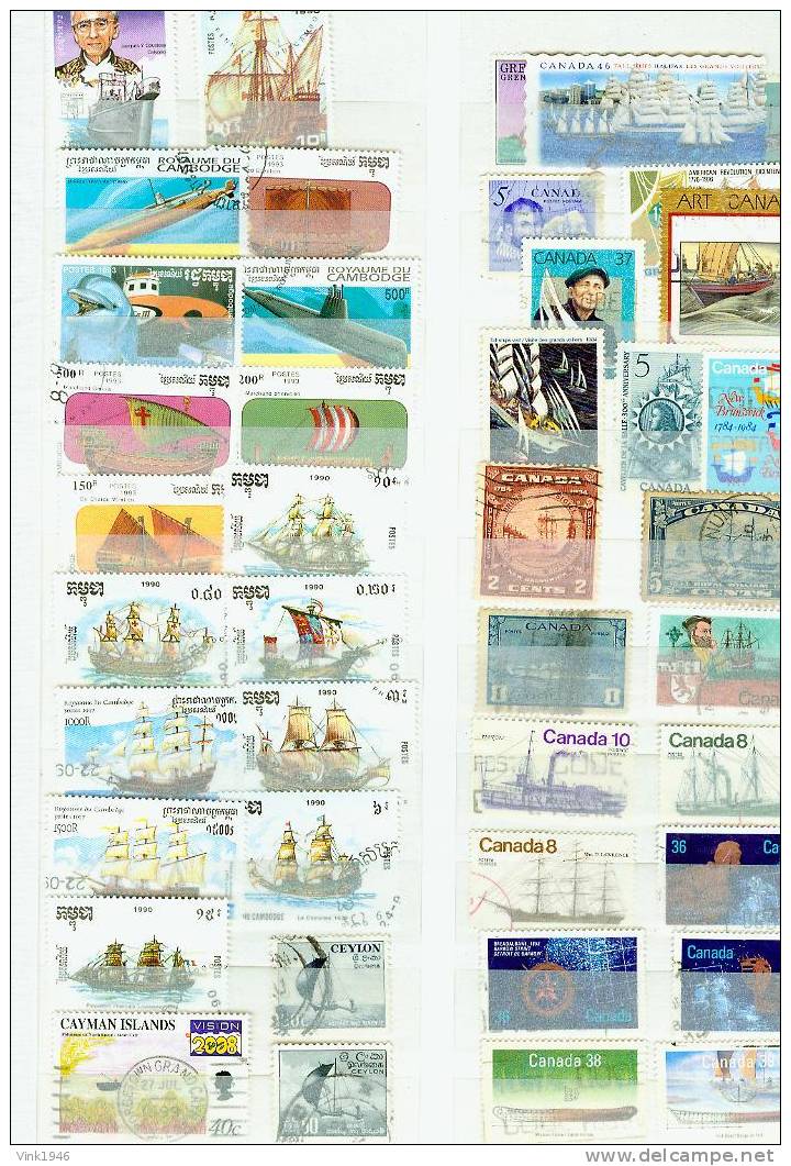 SHIPS/BOATS,LARGE COLLECTION 2500+ IN ALMOST NEW 32 BL. STOCKBOOK (L1025) - Maritime