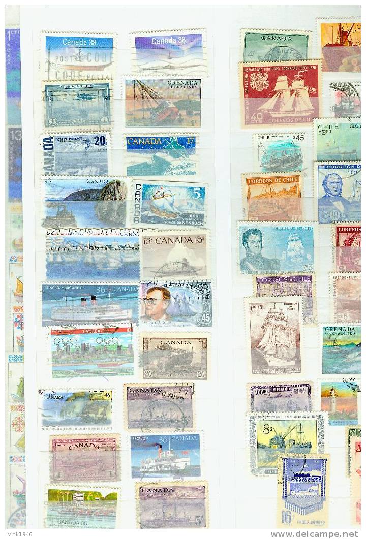 SHIPS/BOATS,LARGE COLLECTION 2500+ IN ALMOST NEW 32 BL. STOCKBOOK (L1025) - Maritime