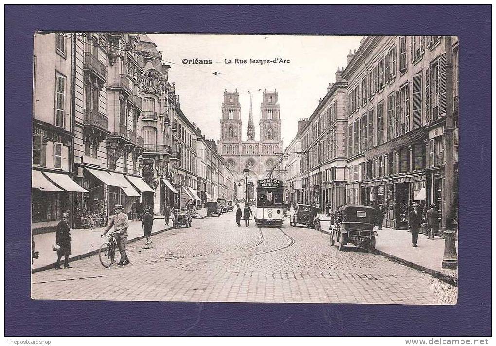 CPA 45 TRAM ORLEANS LA RUE JEANNE D'ARC MOTOR CAR MORE CHEAP FRANCE + PAS DE CALAIS LISTED - Orleans