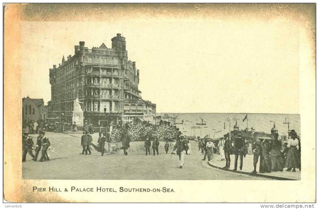 Britain United Kingdom - Pier Hill & Palace Hotel, Southend-On-Sea - Early 1900s Postcard [P1774] - Southend, Westcliff & Leigh