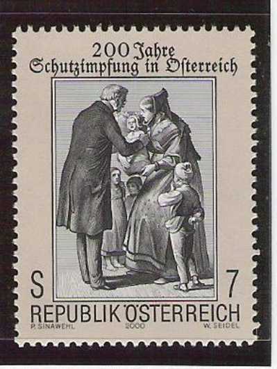 2000 Austria    Yv 2165   Mi.  2332** MNH   200 Jahre Schutzimpfung In Österreich - Ungebraucht