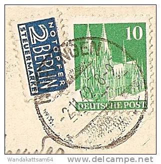 AK Nürtingen A. N. -2.11.49. 8  - 9 NÜRTINGEN Nach Marburg / Lahn Mit 1 X 10 PF DEUTSCHE Post "Dauerserie Bautenserie (K - Esslingen