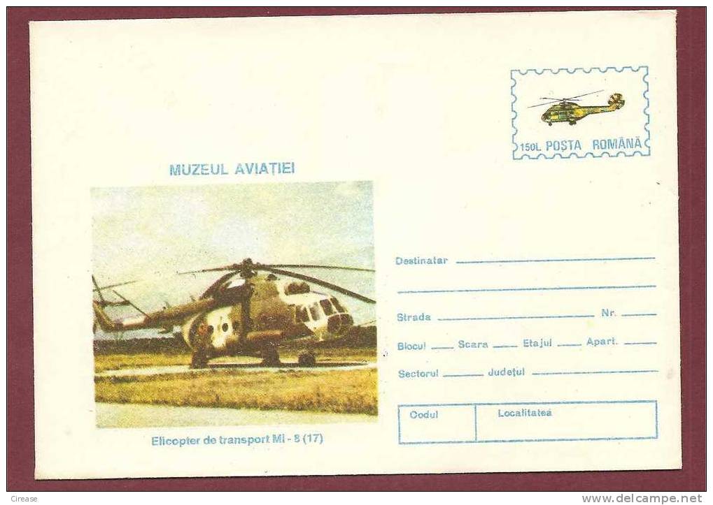 Average Helicopter Combat Air Assault. ROMANIA Postal Stationery Cover 1996. - Helicopters