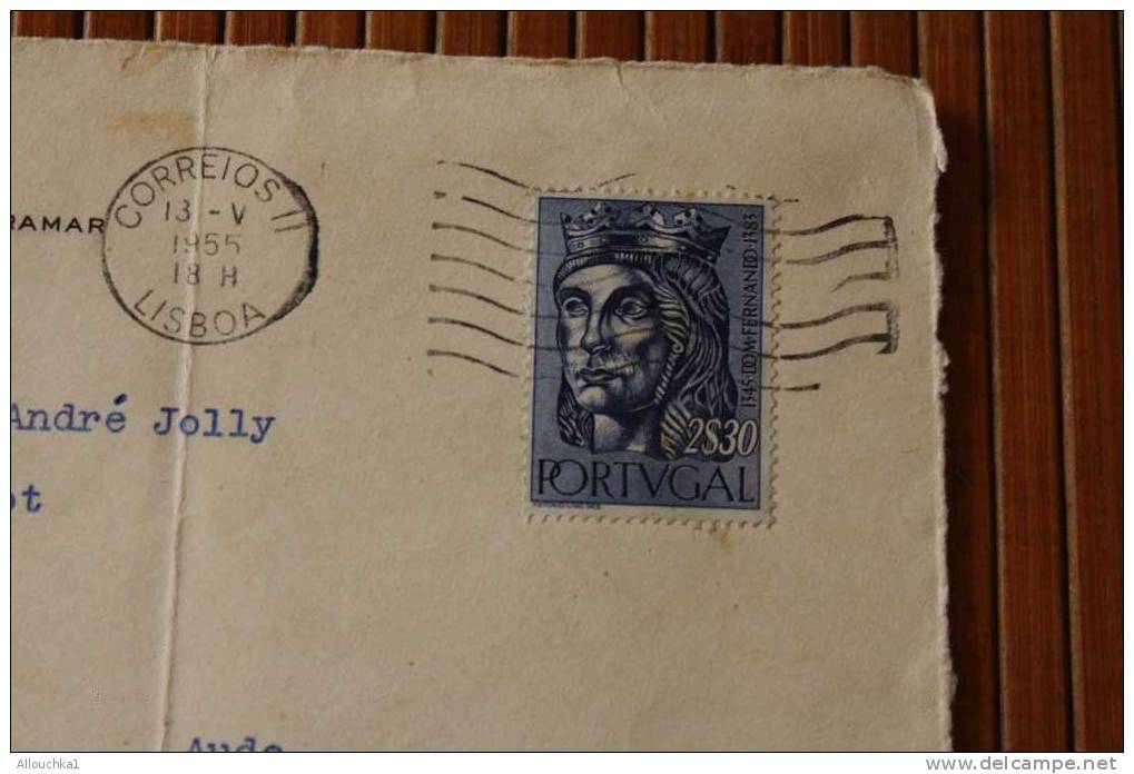 PORTUGAL > LISBOA  1956=> SENEGAL A.O.F. AFRIQUE OCCIDENTALE FRANCAISE ZIGUINCHER CASAMANCE CARTA A LETTRE LETTER >AVIAO - Covers & Documents