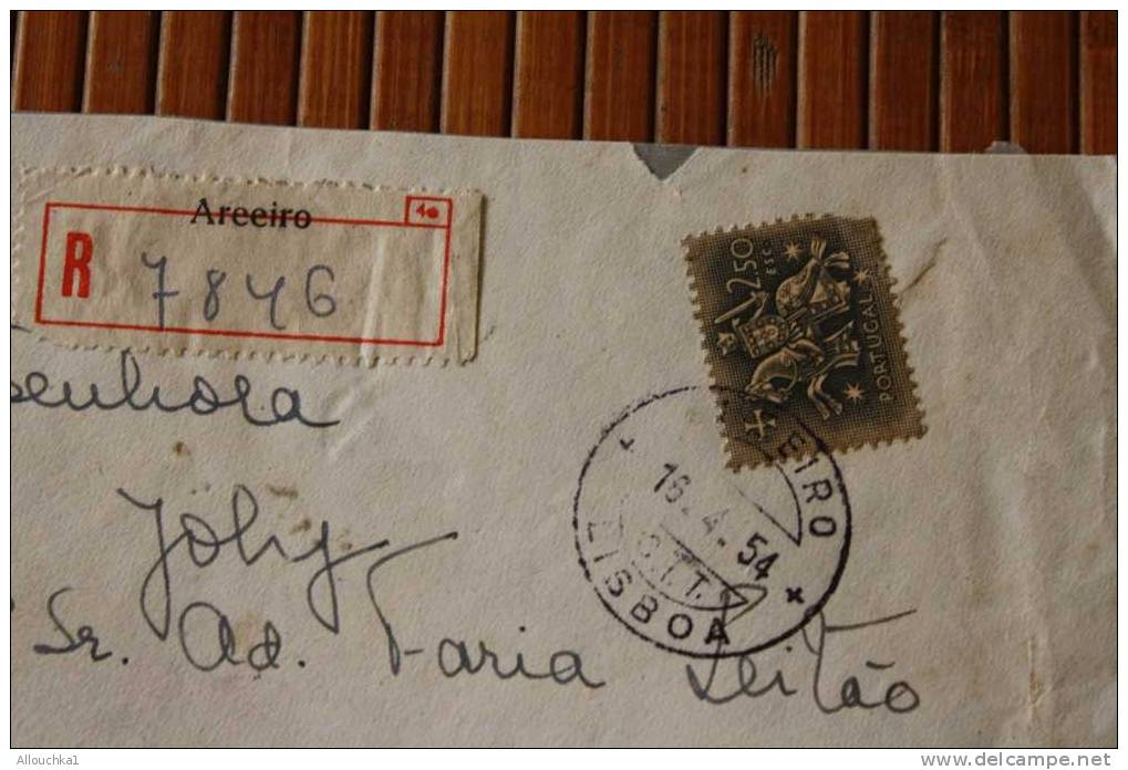 PORTUGAL > LISBOA  AREEIRO 1954=> SAO DOMINGOS GUINée PORTUGAISE CARTA  LETTRE  LETTER RECOMENDADOS - Brieven En Documenten