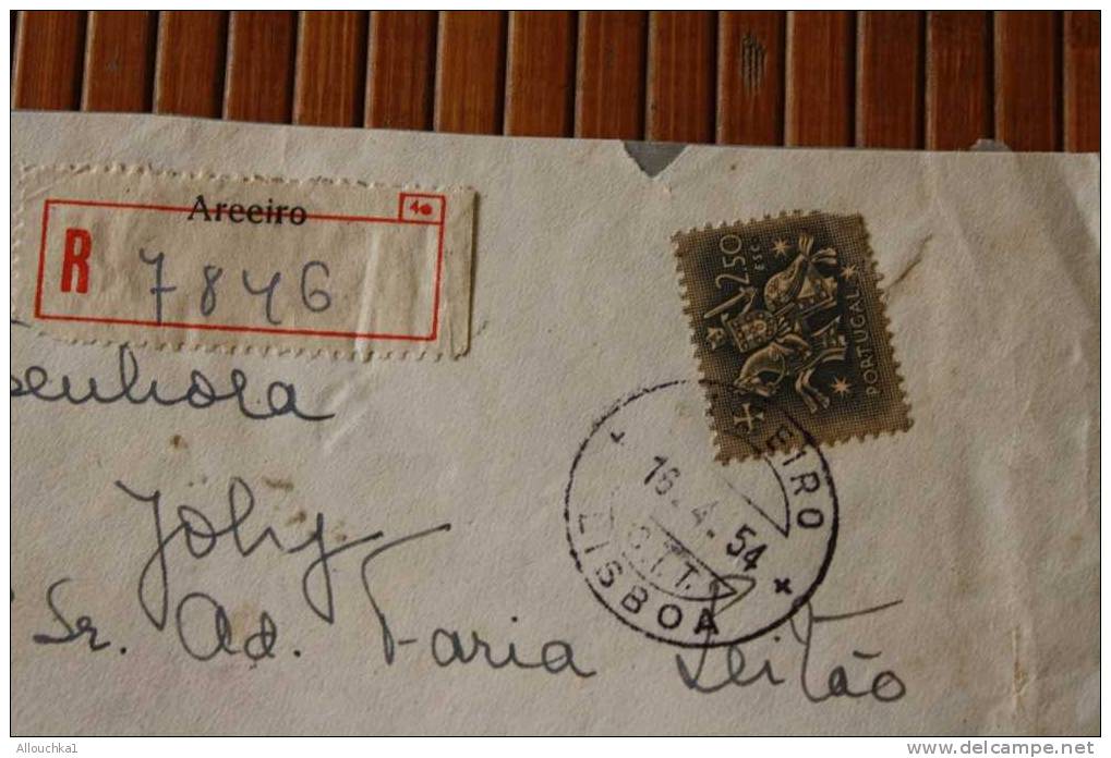 PORTUGAL > LISBOA  AREEIRO 1954=> SAO DOMINGOS GUINée PORTUGAISE CARTA  LETTRE  LETTER RECOMENDADOS - Cartas & Documentos