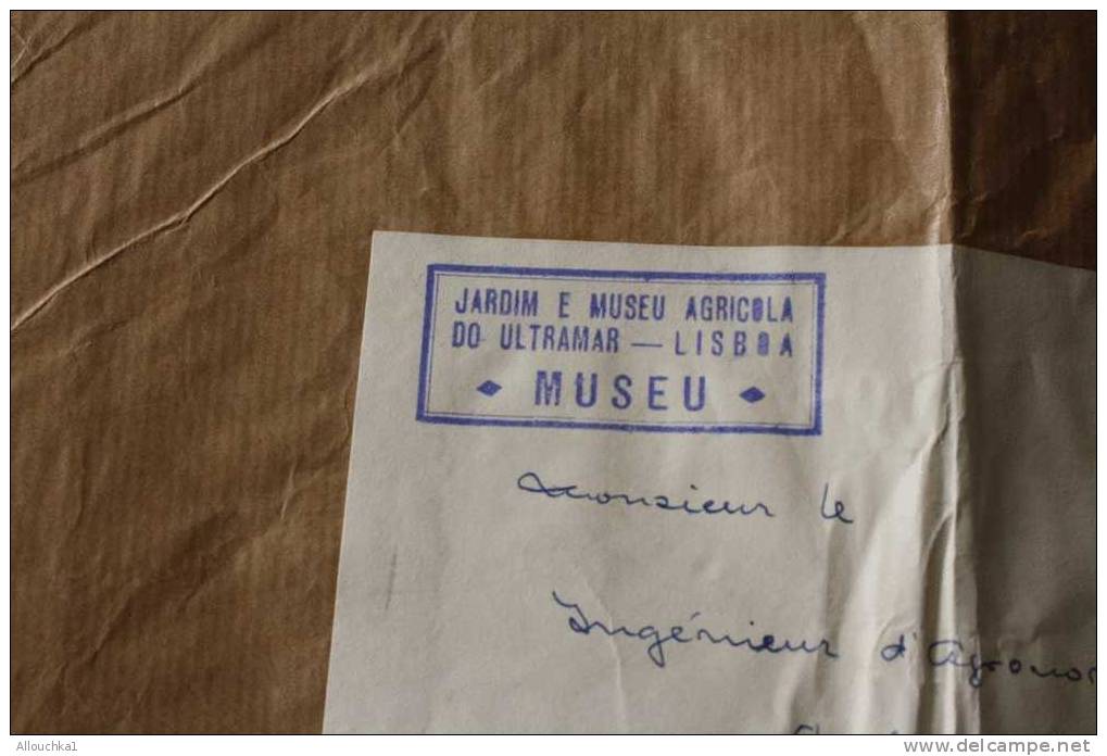 PORTUGAL > JARDIN MUSEU AGRICOLA DO ULTRAMAR LISBOA AVIAO  => SENEGAL A.O.F. AFRIQUE OCCIDENTALE FRANCAISE CARTA -LETTRE - Cartas & Documentos