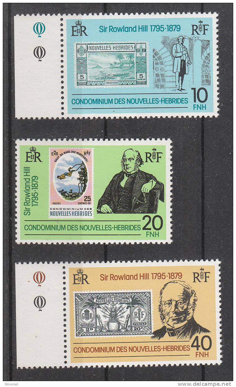 Nuove Ebridi   -   1979.   Anniversario Di R. Hill.   MNH,  Complete Set.  Very Fresh - Rowland Hill