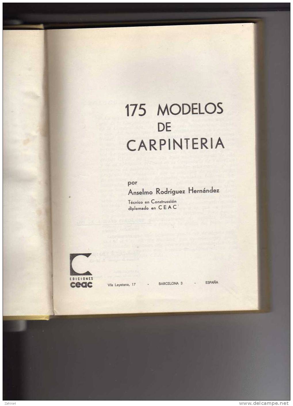 Carpinteria  -  175 Modelos Por Anselmo Rodriguez Hernandez - Monografias CEAC - Lifestyle