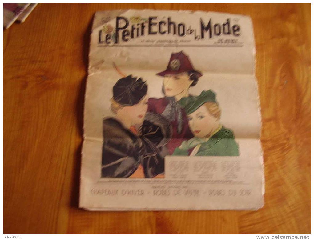 Le Petit écho De La Mode : N° 42  Du 18 Octobre 1936  .  Chapeaux D´hiver - Fashion