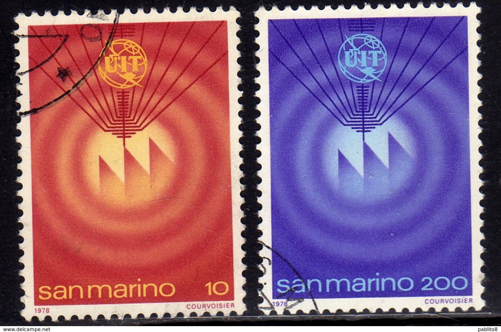 REPUBBLICA DI SAN MARINO 1978 INGRESSO UIT SERIE COMPLETA COMPLETE SET USATA USED OBLITERE' - Used Stamps