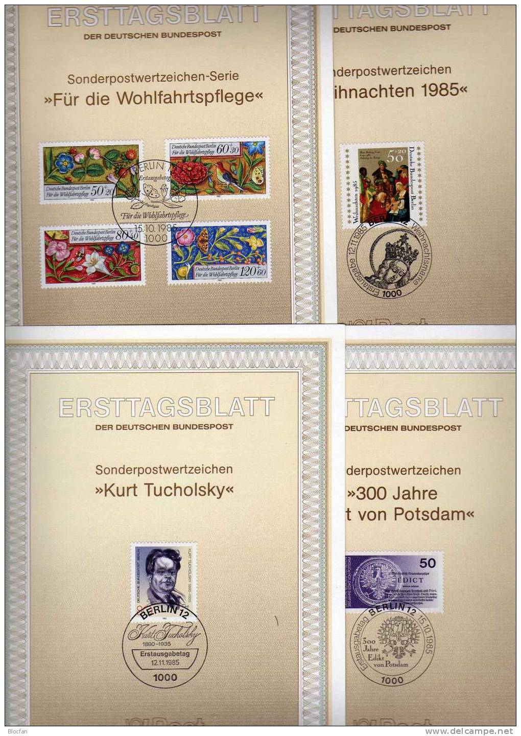 Berlin ETB - Sammlung 1975 Bis 1990 Komplett 482-879 SST 580€ Berliner Ersttagsblätter Mit Beschreibung Set From Germany - Lots & Kiloware (mixtures) - Min. 1000 Stamps