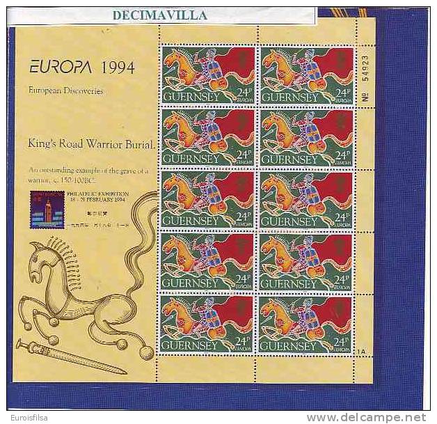 GUERNSEY, EUROPA, 1994, MINIPLIEGO - 1994