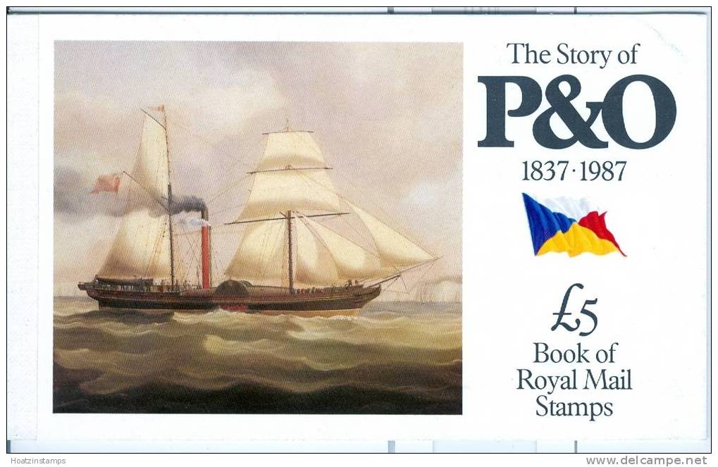 G.B.: 1987  ´The Story Of P & O´    Stamp Booklet  SG DX8 - Booklets