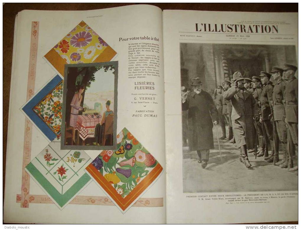 19 -05-1928 : Pub Couleur Pleine Page ; SIAM ; Tremblement De Terre En Bulgarie ; Nouvelles Recherches Sur La LUNE.... - L'Illustration