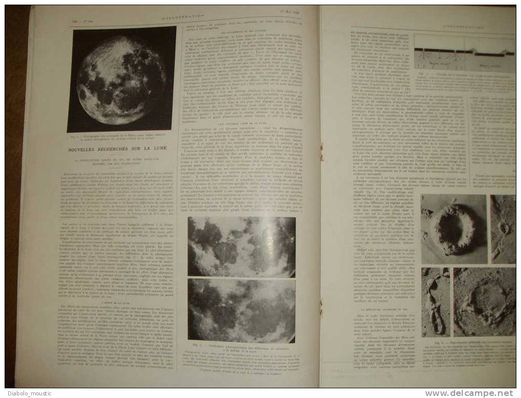 19 -05-1928 : Pub couleur pleine page ; SIAM ; Tremblement de terre en Bulgarie ; nouvelles recherches sur la LUNE....