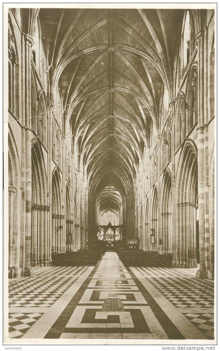 Britain United Kingdom - Worcester Cahtedral, The Interior - Old Real Photograph Postcard [P1792] - Sonstige & Ohne Zuordnung