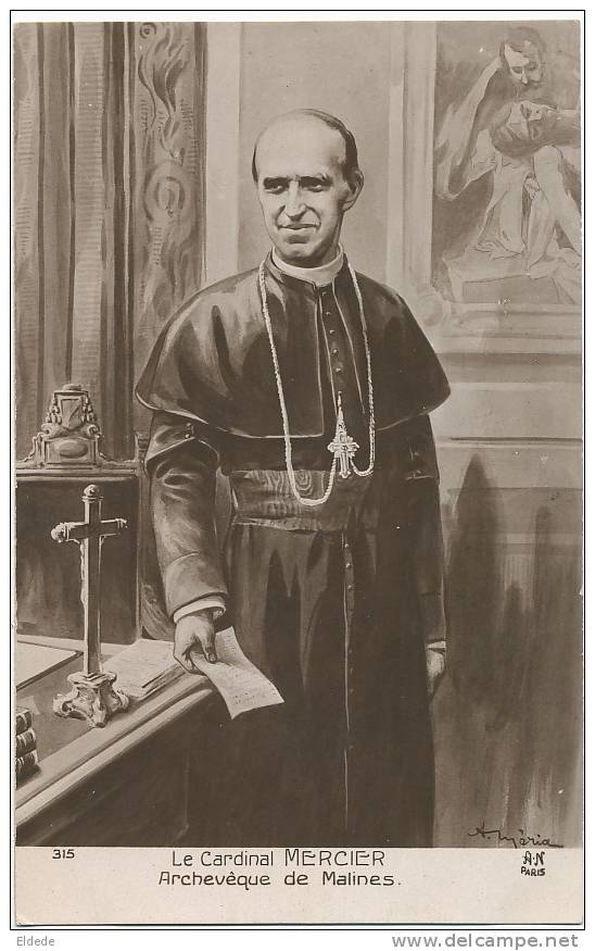 Cardinal Mercier Né A Braine L Alleud Archeveque De Malines Guerre 1914 WWI - Braine-l'Alleud