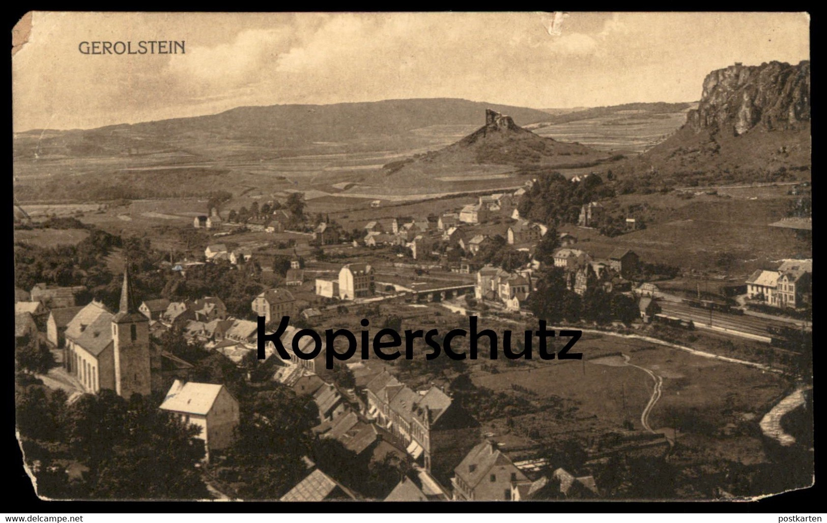 ALTE POSTKARTE GEROLSTEIN EIFEL PANORAMA TOTALANSICHT GESAMTANSICHT MUNTERLEY AUBERG Total Ansichtskarte AK Cpa Postcard - Gerolstein