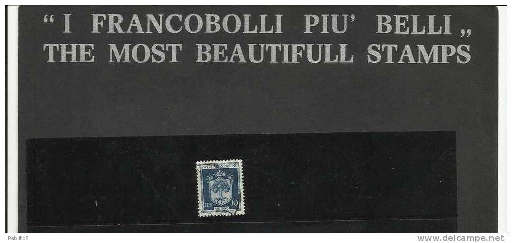 SAN MARINO  1945-46 STEMMI C.10 TIMBRATO - Used Stamps