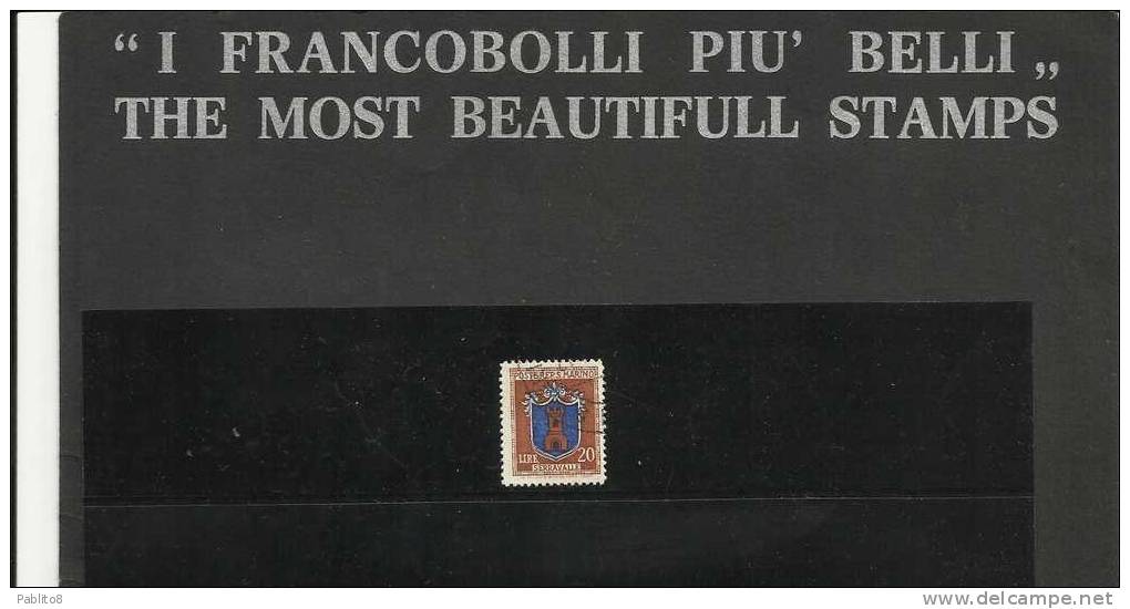 SM 1945-46 STEMMI L. 20 BRUNO E OLTREMARE TIMBRATO - Used Stamps